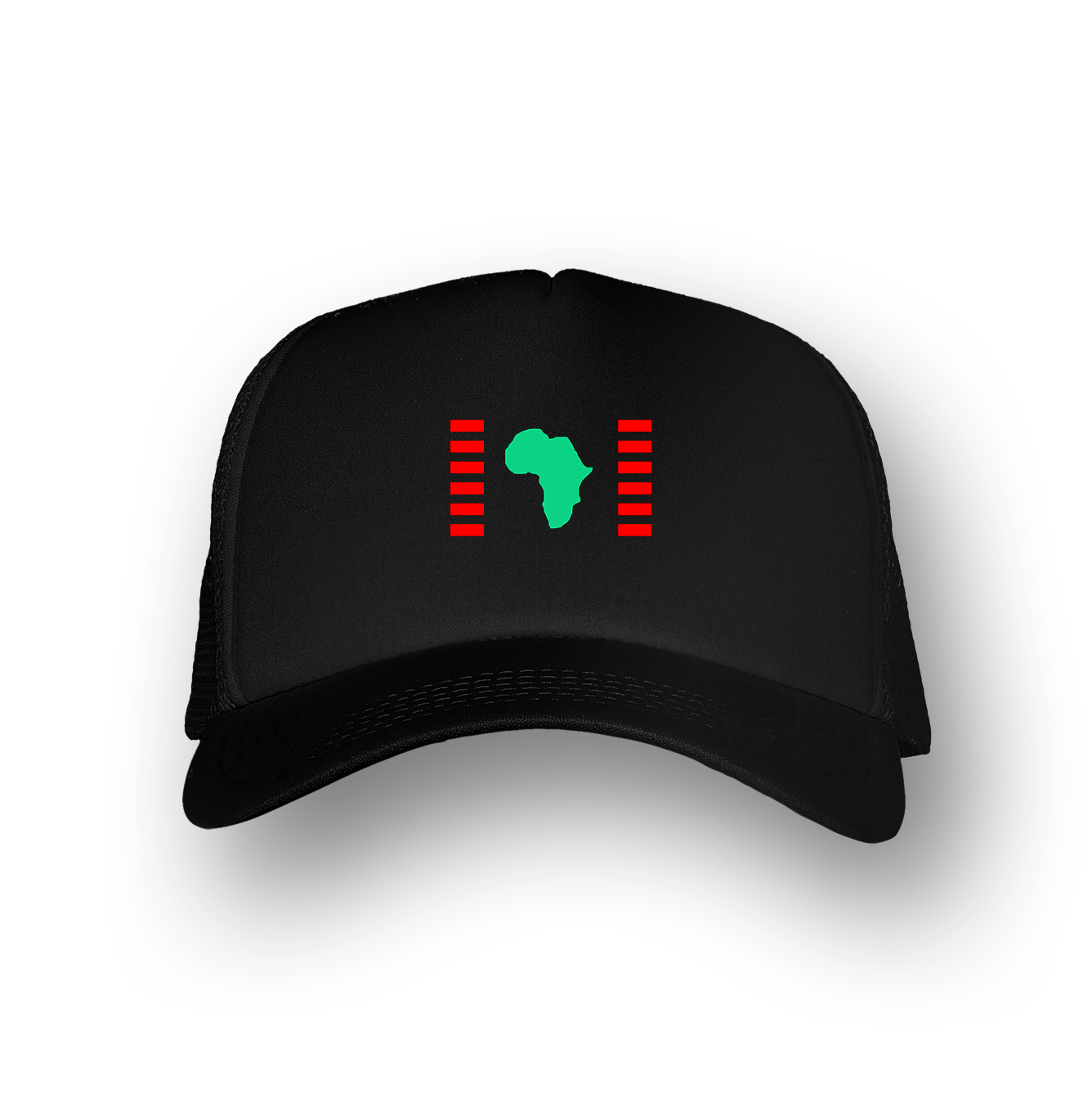 FLAG FOAM TRUCKER HAT - BLACK