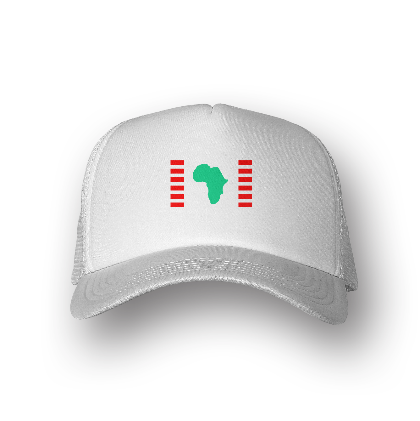 FLAG FOAM TRUCKER HAT - WHITE